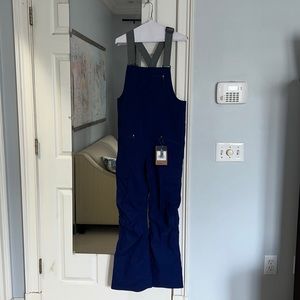 The North Face Freedom Women's Blue Ski Snow Bibs Pants NWT Medium